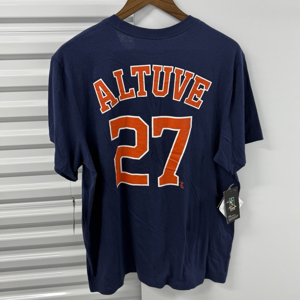 Nike Houston Astros Jose Altuve 27 T Shirt Mens Large MLB NWT Navy